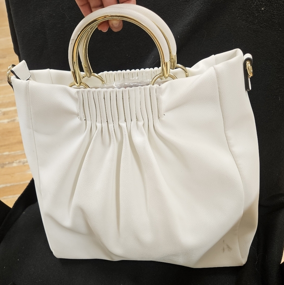 Unbranded white leather bag - Picture 1 of 10